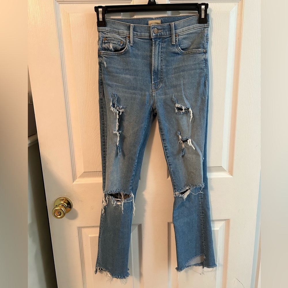 MOTHER The Insider Crop Step Fray Jeans